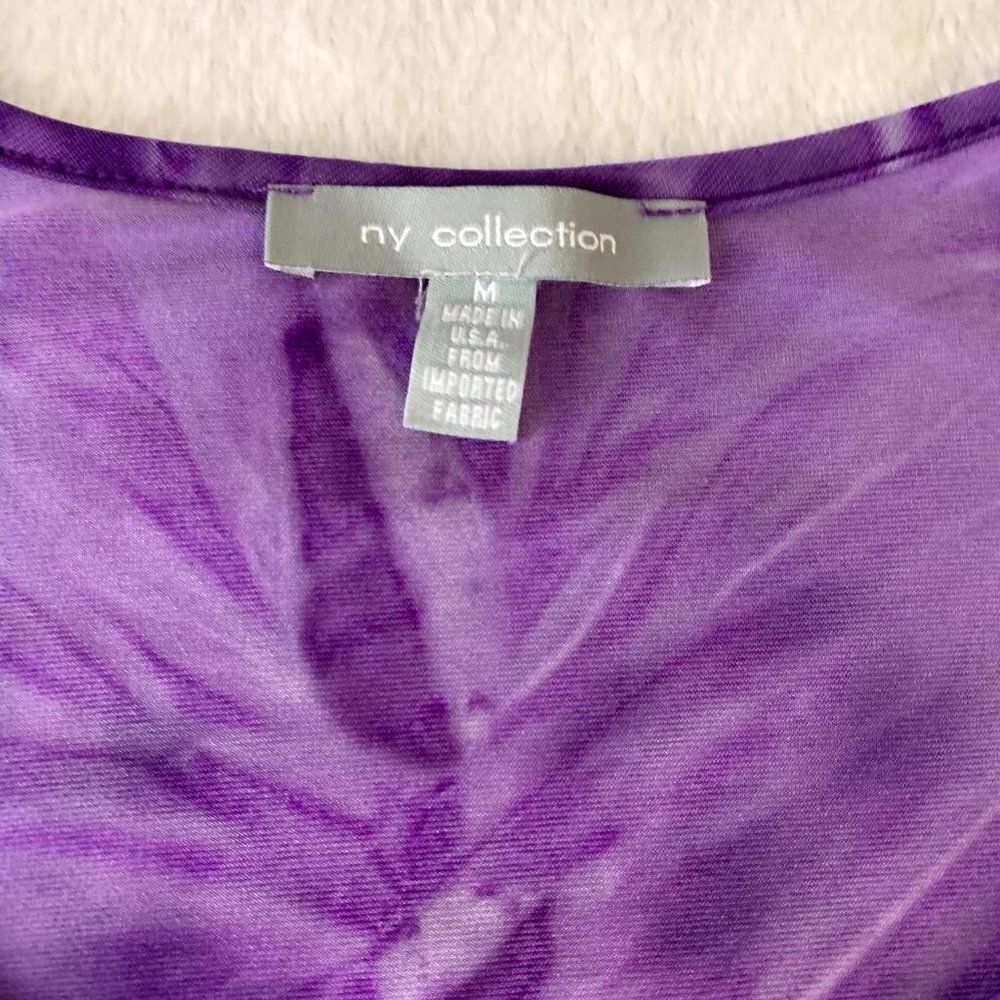 ❤️ NY Collection Short Sleeve Ruffle Top Womens M - Picture 3 of 6
